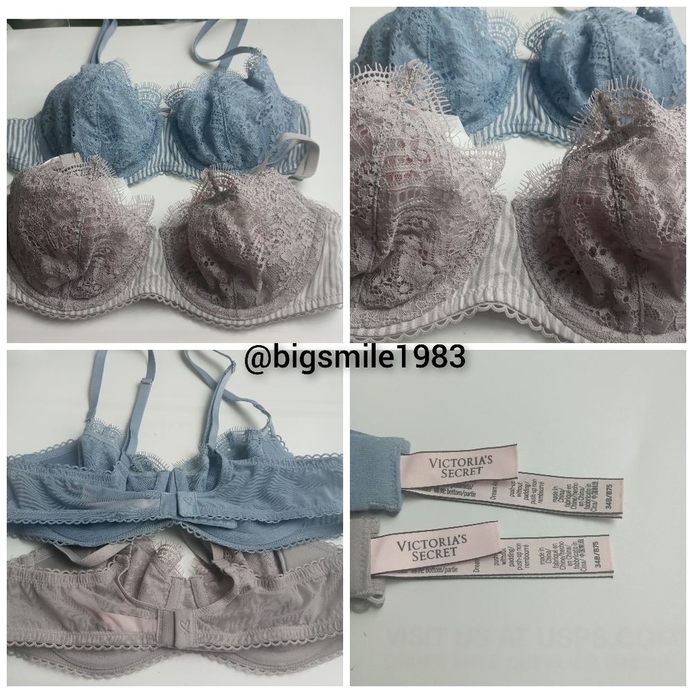 2 VICTORIA'S SECRET DREAM ANGELS BRA SZ 34B